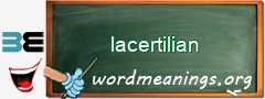 WordMeaning blackboard for lacertilian